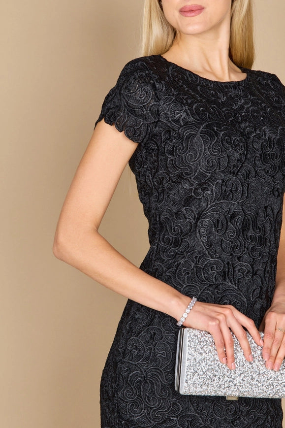 Dylan and Davids Short Lace Formal Evening Cocktail Dress Black-Dress-Dylan & Davids-Urbanheer