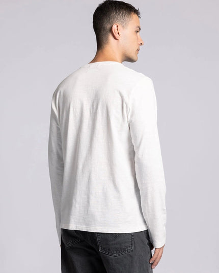 Earle Top - Long Sleeve Henley BRIGHT WHITE