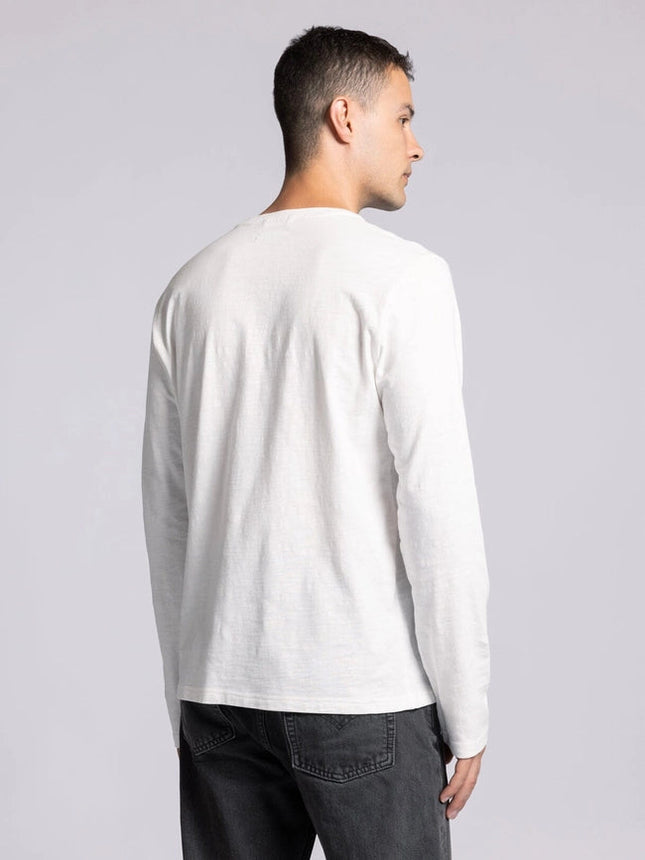 Earle Top - Long Sleeve Henley BRIGHT WHITE