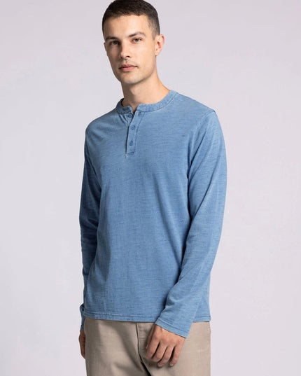 Earle Top - Long Sleeve Henley DENIM