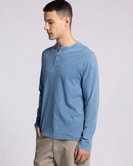 Earle Top - Long Sleeve Henley DENIM