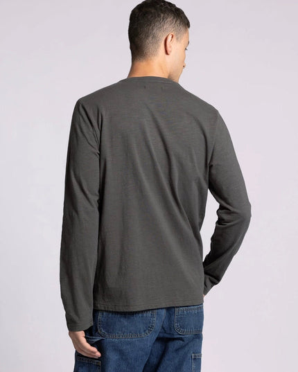 Earle Top - Long Sleeve Henley SLATE BLACK