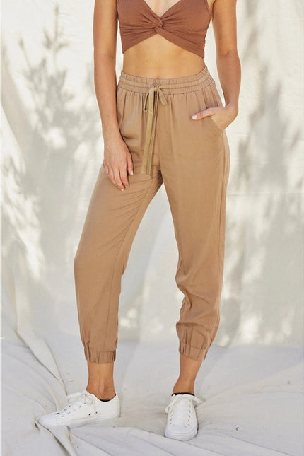 Easy Drawstring Joggers KHAKI