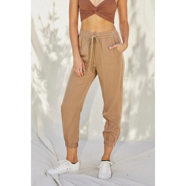 Easy Drawstring Joggers KHAKI