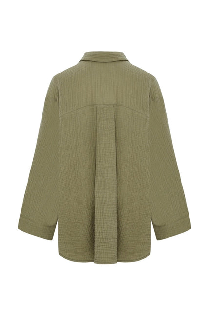 Echo Maxi Shirt - Khaki Green