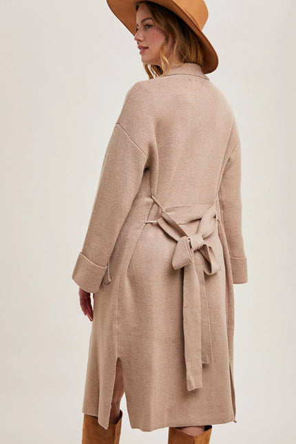 Effortless Knitted Trench Coat LATTE