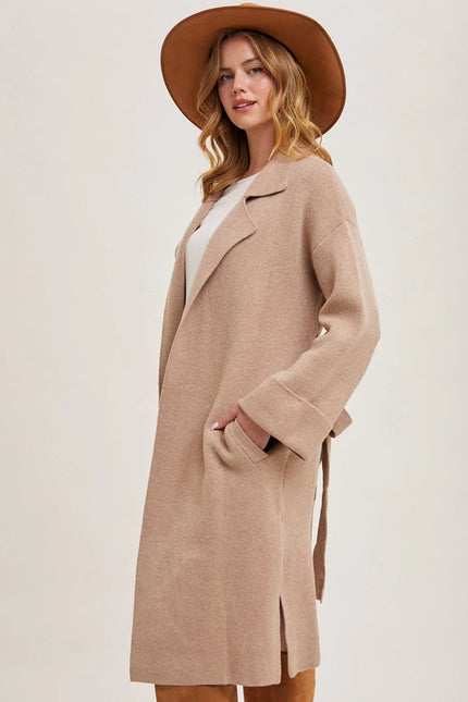 Effortless Knitted Trench Coat LATTE