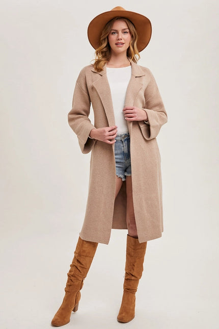 Effortless Knitted Trench Coat LATTE