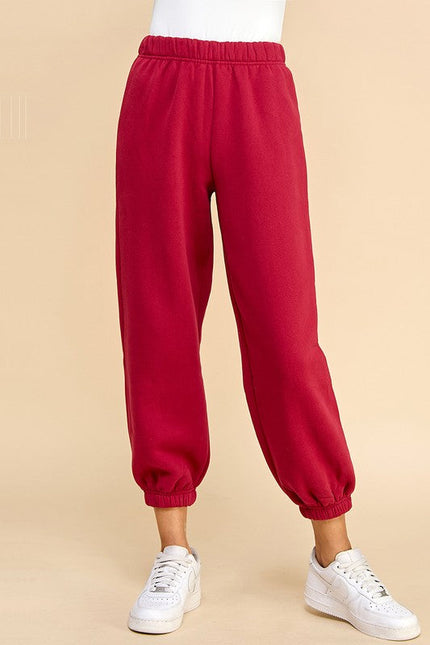 Elastic Waistband Jogger Sweatpants