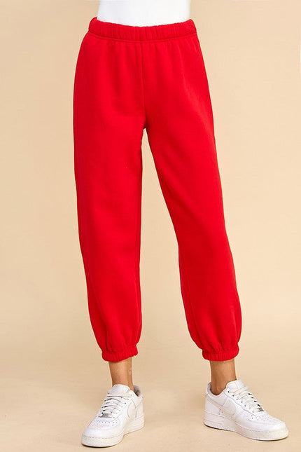 Elastic Waistband Jogger Sweatpants