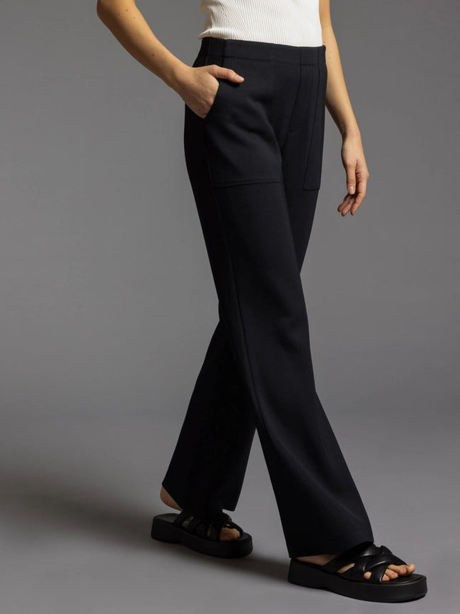 Elastic Waistband Modal Pants - Mylie Pants BLACK