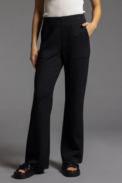 Elastic Waistband Modal Pants - Mylie Pants BLACK