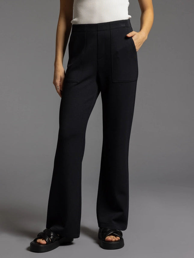 Elastic Waistband Modal Pants - Mylie Pants BLACK