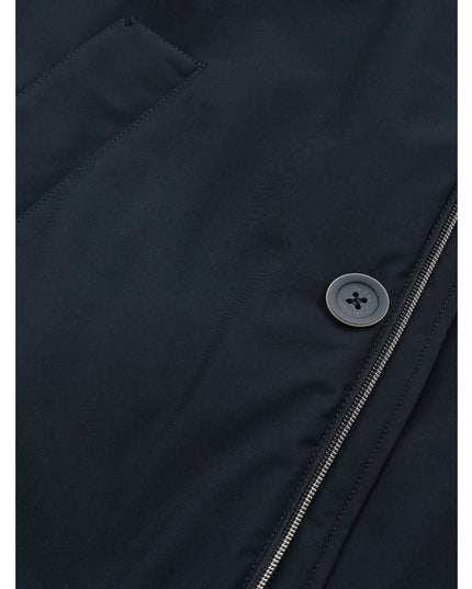 Elegant Blue Polyester Herno Jacket for Men