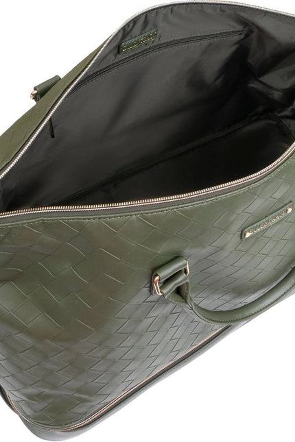 Ellen Tracy 20 Inch Woven Drop Bottom Duffel MOSS