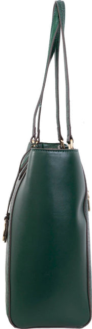 Ellen Tracy Croco Tote EMERALD