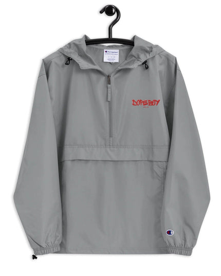 Embroidered Champion Packable Jacket Graphite