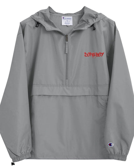 Embroidered Champion Packable Jacket Graphite