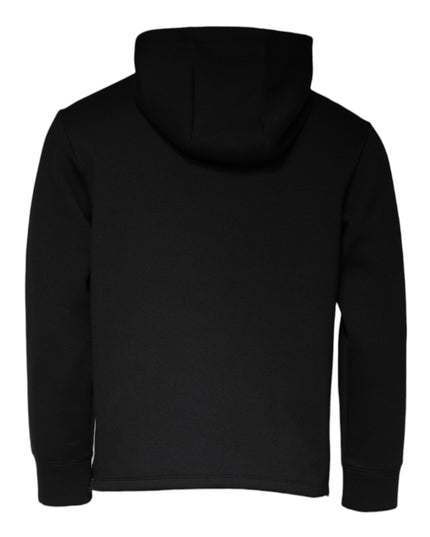 Emporio Armani Black Logo Print Hooded Men Sweatshirt Sweater