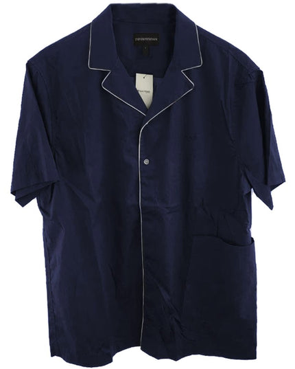 Emporio Armani Blue Cotton Shirt