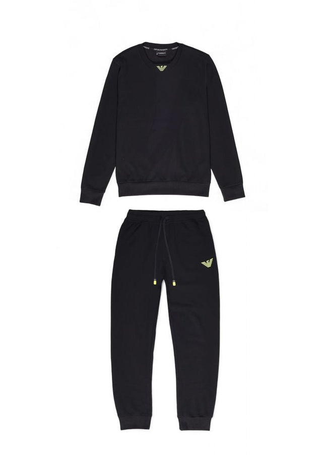 Emporio Armani Underwear Black Cotton Sweatsuit