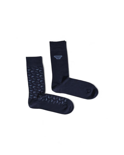 Emporio Armani Underwear Blue Cotton Sock