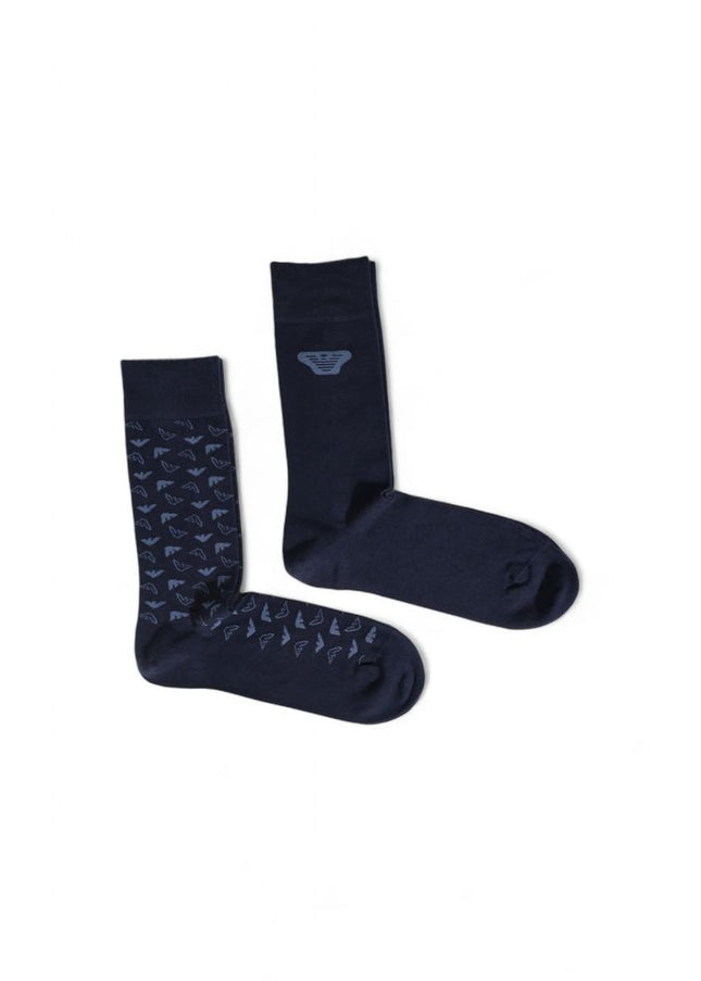 Emporio Armani Underwear Blue Cotton Sock