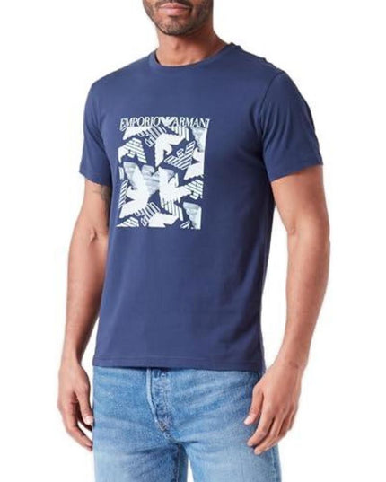 Emporio Armani Underwear Blue Cotton T-Shirt