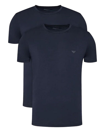 Emporio Armani Underwear Blue Cotton T-Shirt