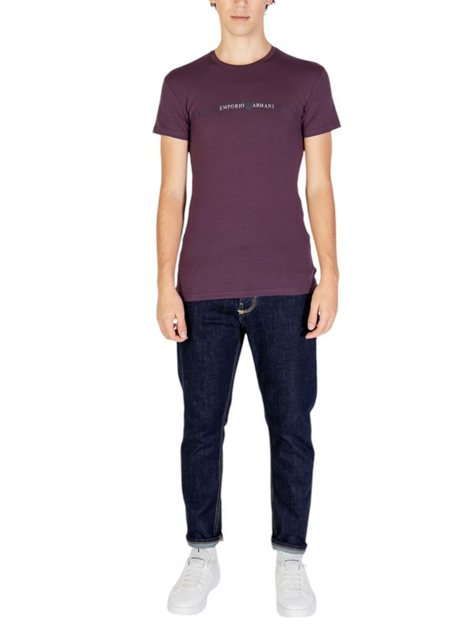 Emporio Armani Underwear Purple Cotton T-Shirt