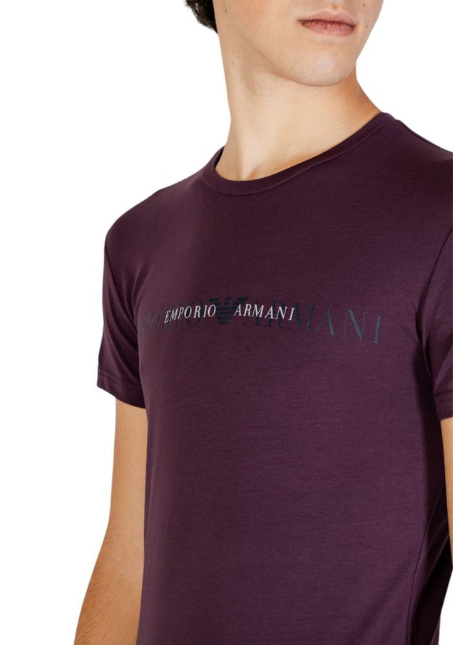 Emporio Armani Underwear Purple Cotton T-Shirt