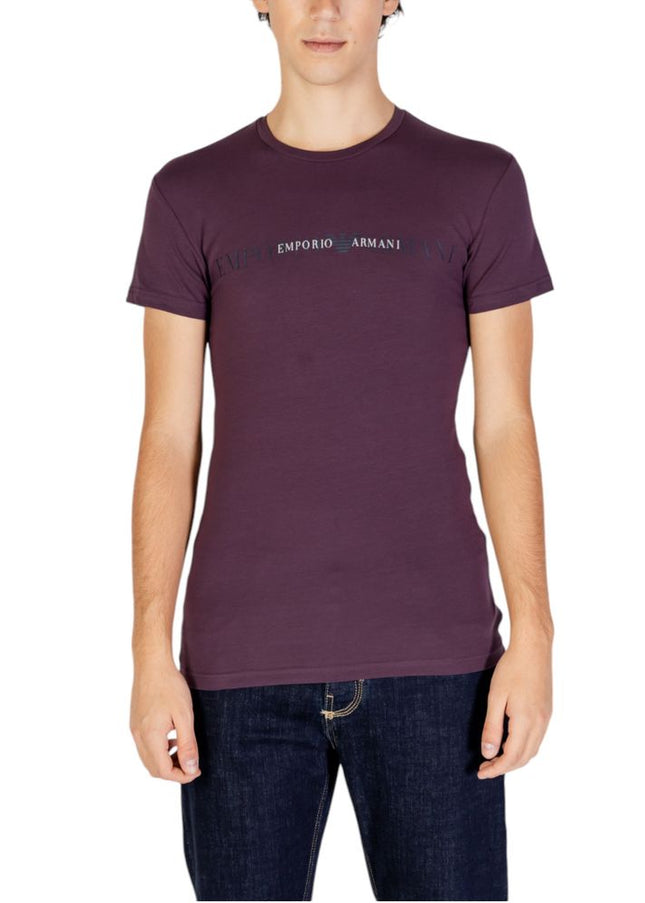 Emporio Armani Underwear Purple Cotton T-Shirt