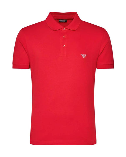 Emporio Armani Underwear Red Cotton Polo Shirt