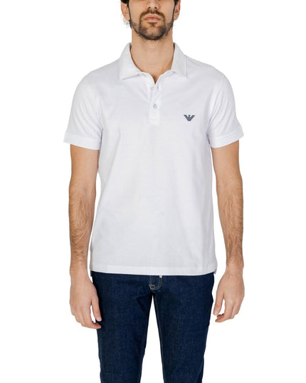 Emporio Armani Underwear White Cotton Polo Shirt