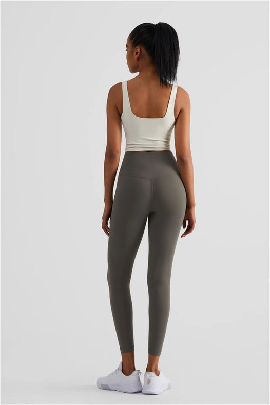 Empower High Waist Leggings Fiery Khaki Brown