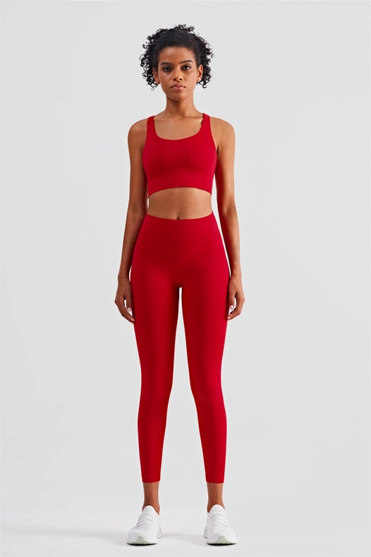 Empower High Waist Leggings Fiery Red