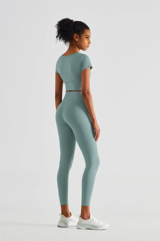 Empower High Waist Leggings Fiery Wasabi