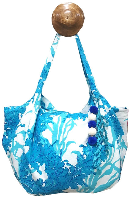 Esona Bag Big Coral White Blue Spring Summer