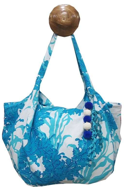 Esona Bag Big Coral White Blue Spring Summer