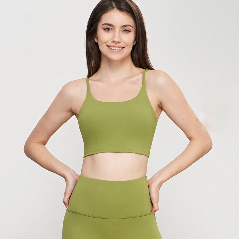 Esther Lycra® Cami Top Sports Bra Matcha Green