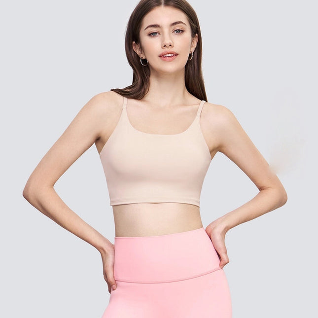 Esther Lycra® Cami Top Sports Bra Milk Tea