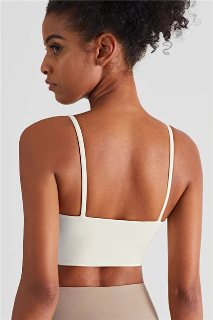 Esther Lycra® Cami Top Sports Bra White