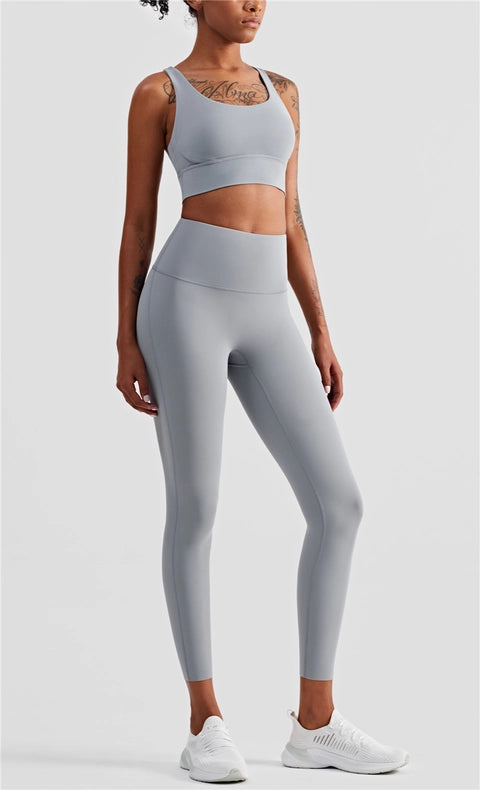 Esther Lycra® Seamless High Waist Leggings  Cloud Gray