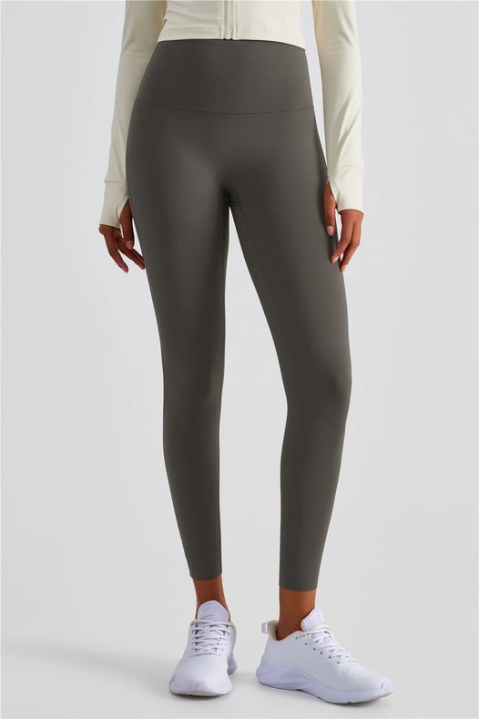 Esther Lycra® Seamless High Waist Leggings Gray-Brown