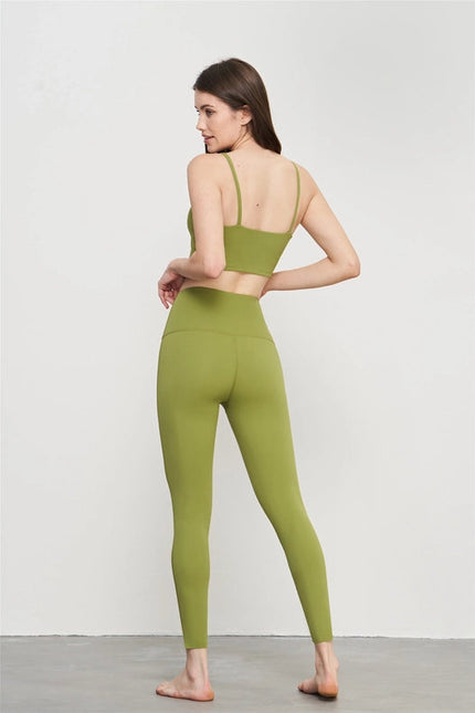 Esther Lycra® Seamless High Waist Leggings Matcha Green