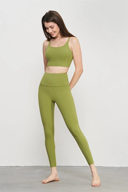 Esther Lycra® Seamless High Waist Leggings Matcha Green