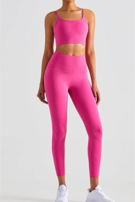 Esther Lycra® Seamless High Waist Leggings Neon Pink