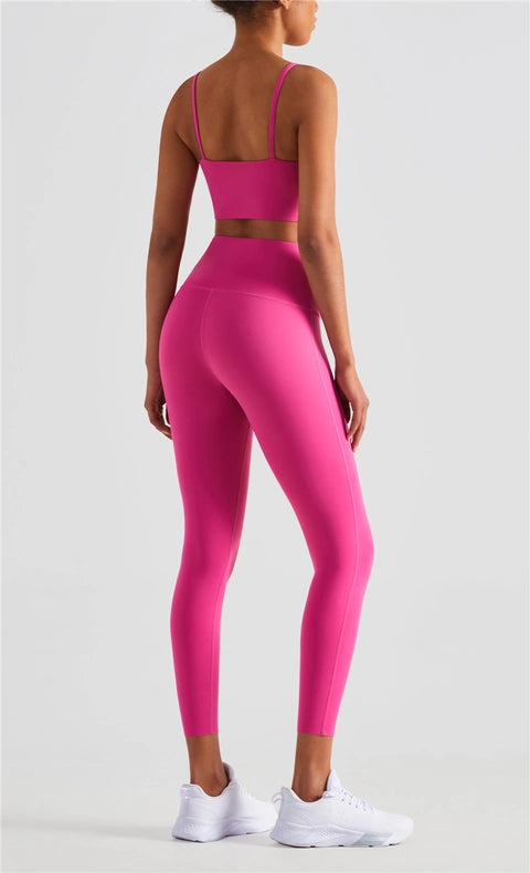 Esther Lycra® Seamless High Waist Leggings Neon Pink