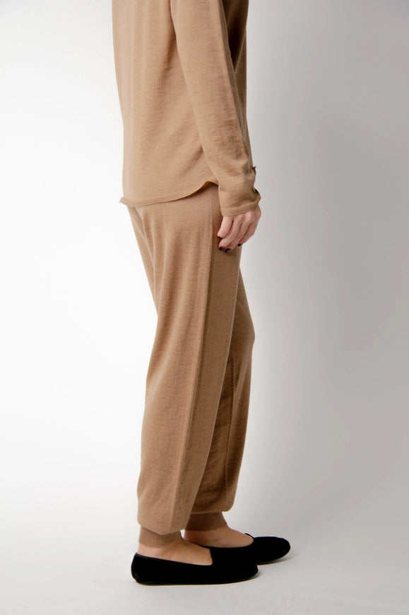 Extra Fine Merino Yoga Pants Camel