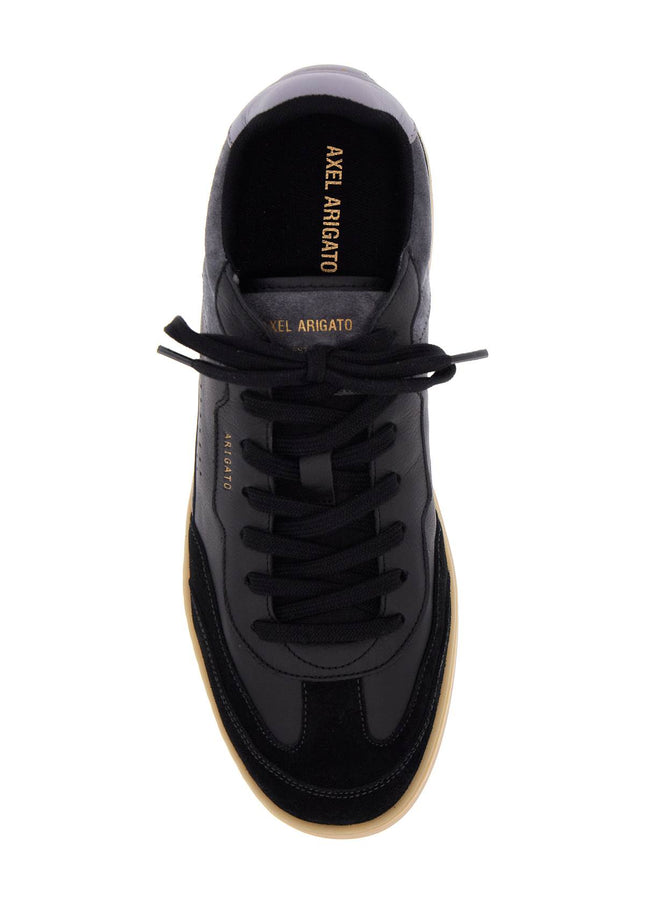 Axel Arigato black low sneakers in eco-friendly leather and suede with beige sole